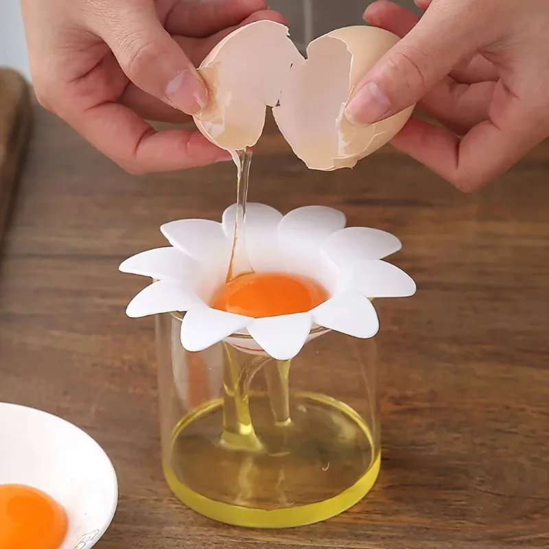 Separador de clara y yema de huevo con forma de flor